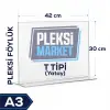 A3 T Tipi Pleksi Föylük (Yatay)