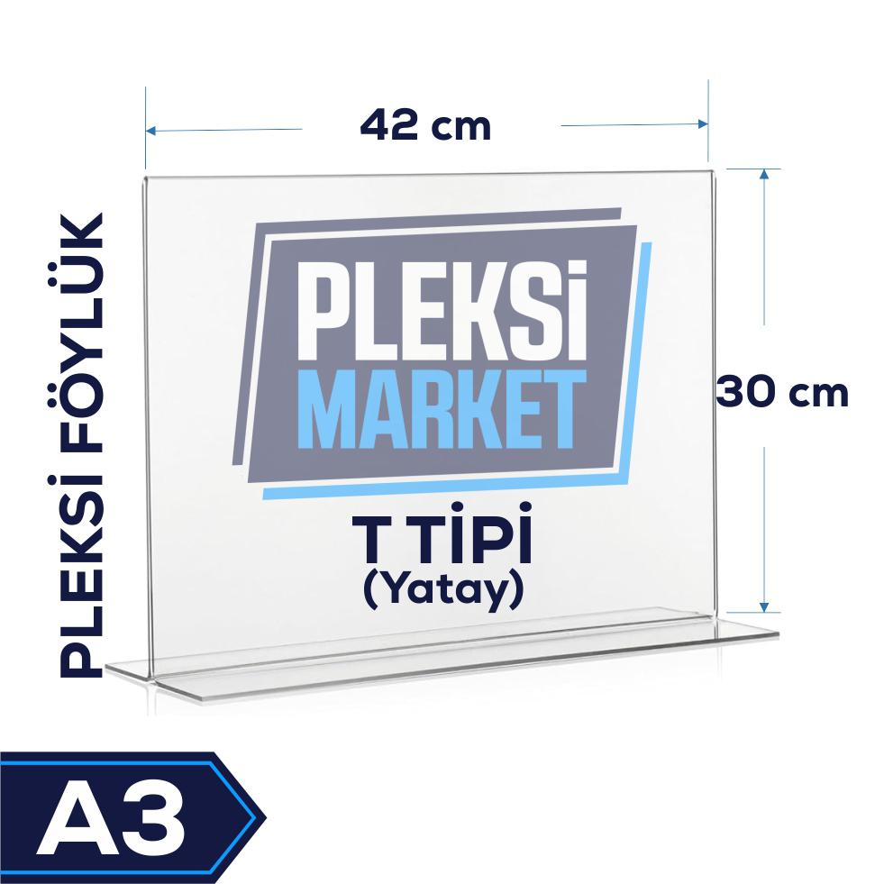 A3 T Tipi Pleksi Föylük (Yatay)