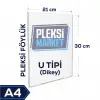 A4 U Tipi Pleksi Föylük (Dikey)