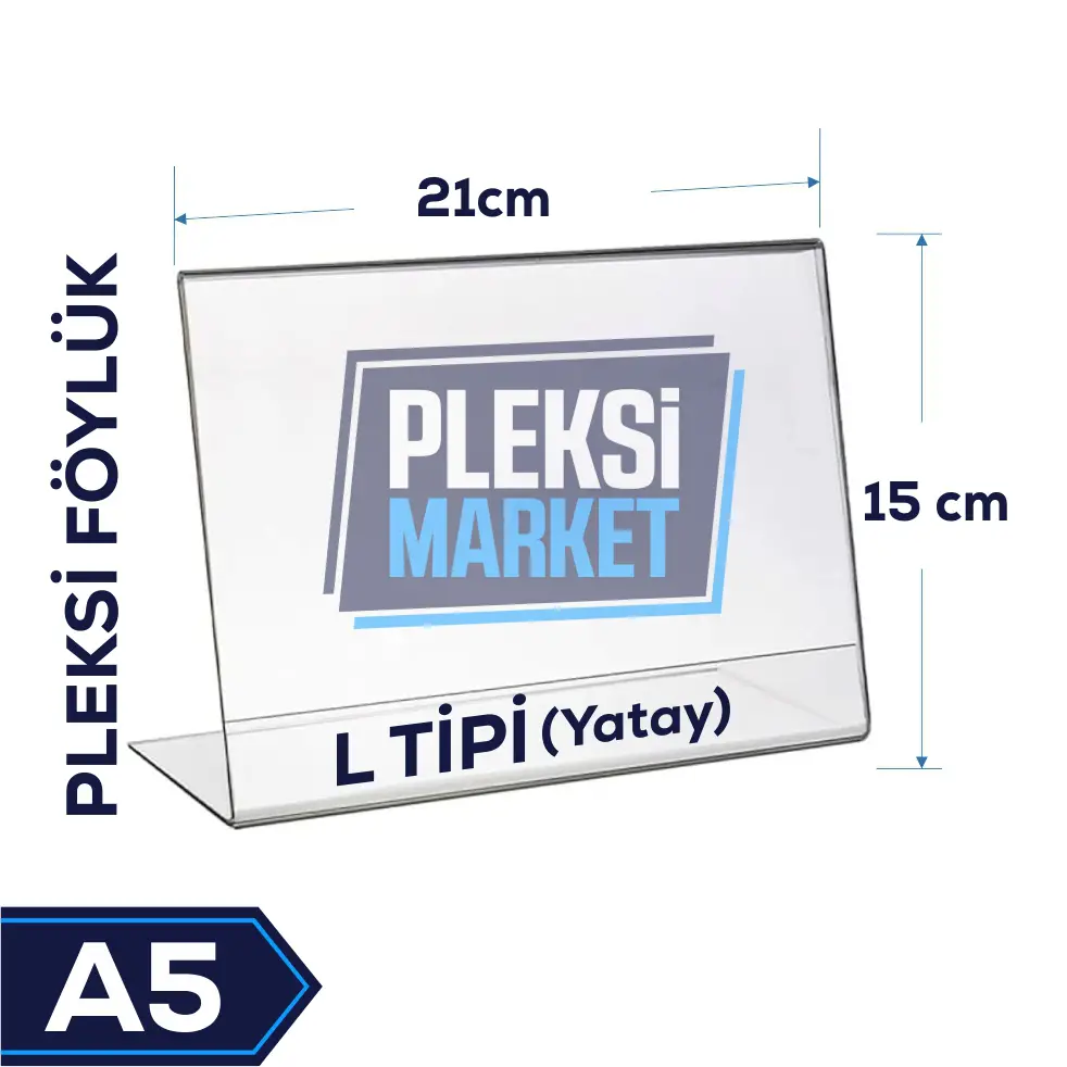 A5 L Tipi Pleksi Föylük (Yatay)