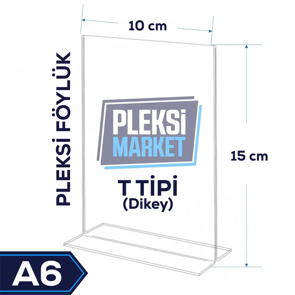 A6 T Tipi Pleksi Föylük (Dikey)
