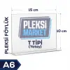 A6 T Tipi Pleksi Föylük (Yatay)