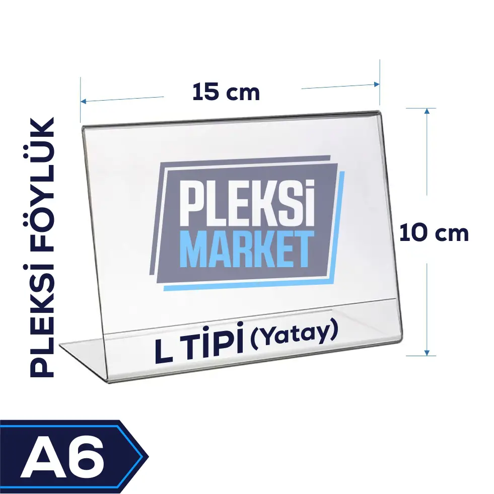 A6 L Tipi Pleksi Föylük (Yatay)