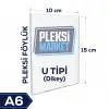 A6 U Tipi Pleksi Föylük (Dikey)