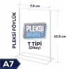 A7 T Tipi Pleksi Föylük (Dikey)