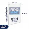 A7 U Tipi Delikli Pleksi Föylük (Dikey)
