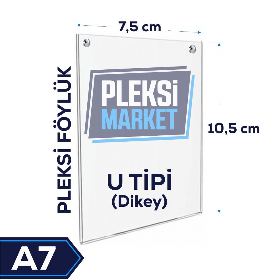 A7 U Tipi Delikli Pleksi Föylük (Dikey)