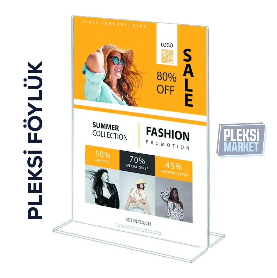 A3 T Tipi Pleksi Föylük (Dikey)