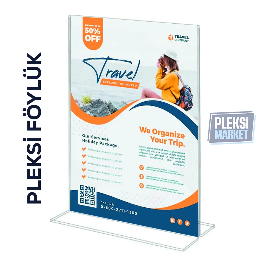 A3 T Tipi Pleksi Föylük (Dikey)