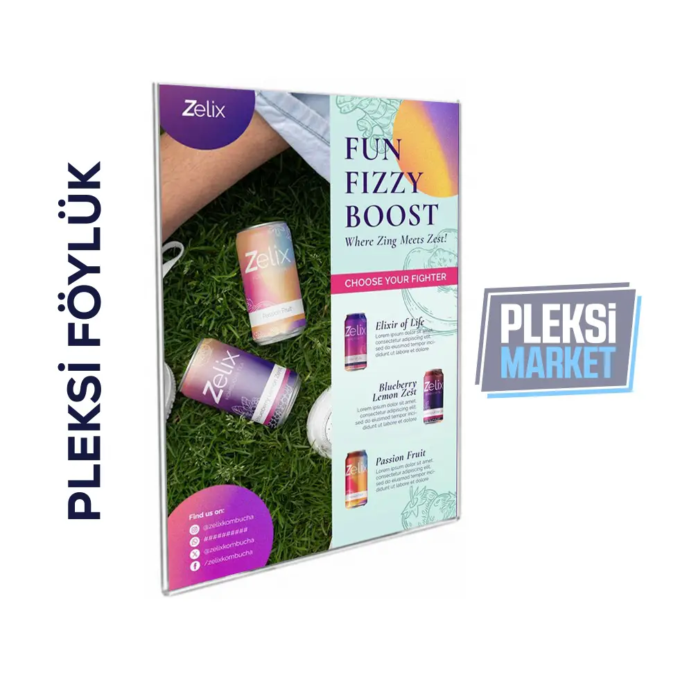 A6 U Tipi Pleksi Föylük (Dikey)