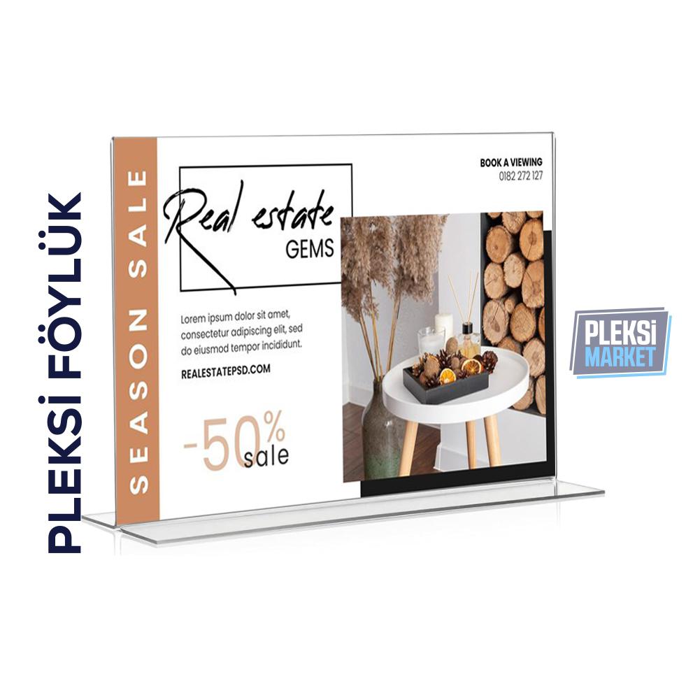 A5 T Tipi Pleksi Föylük (Yatay)