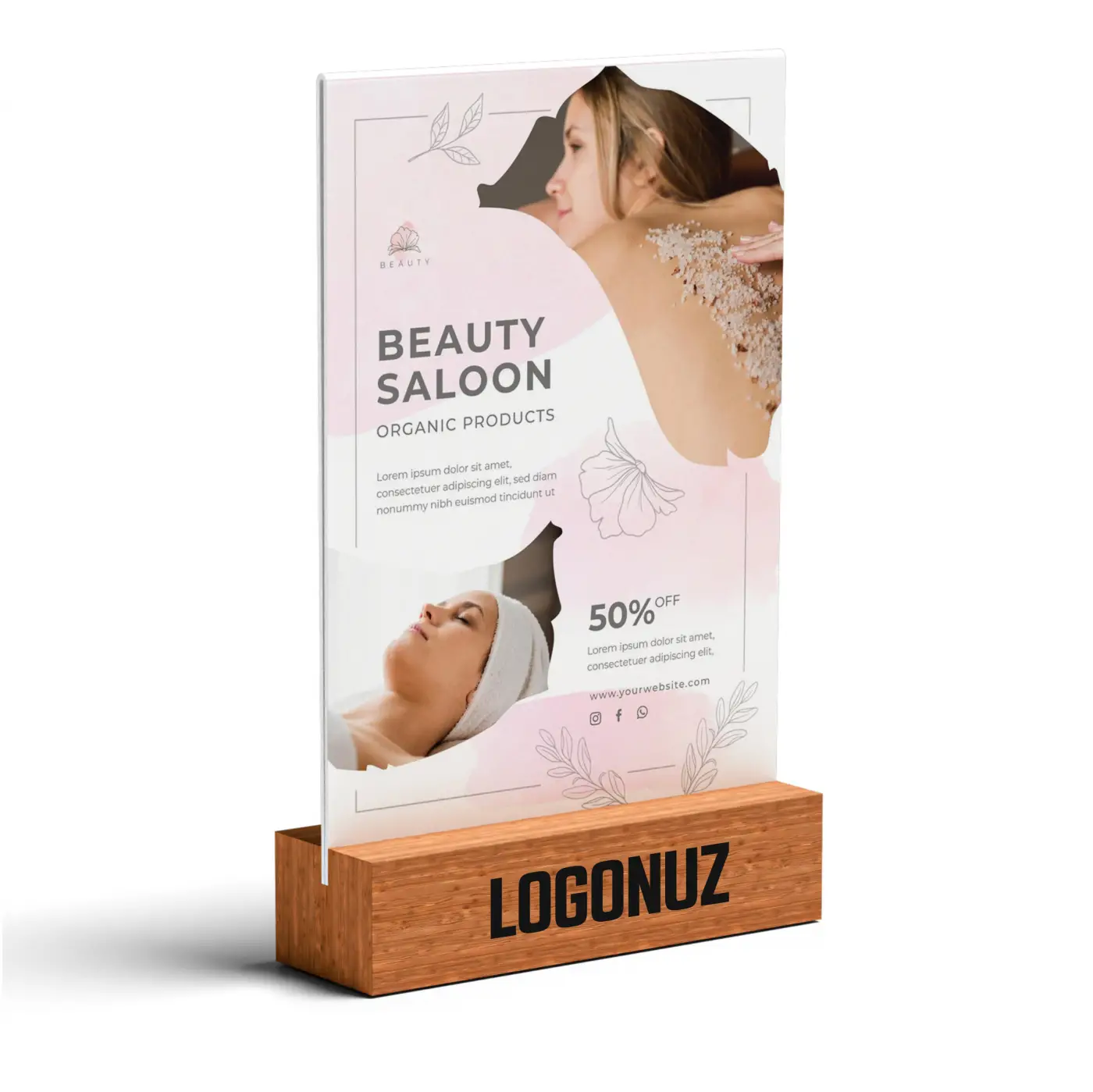 Ahşap Taban Pleksi Föylük Butik