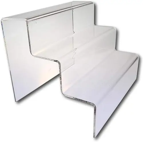 3 Katlı Şeffaf Pleksi Merdiven Sergileme Standı (Küçük Boy)